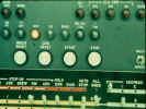 A closeup of the panel in the tape control unit